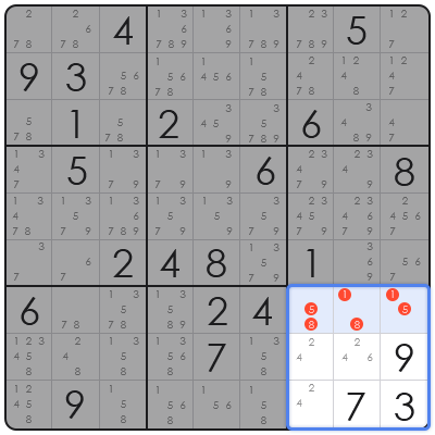 sudoku app with auto candidate mode